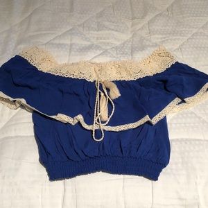 Blue Crop Top